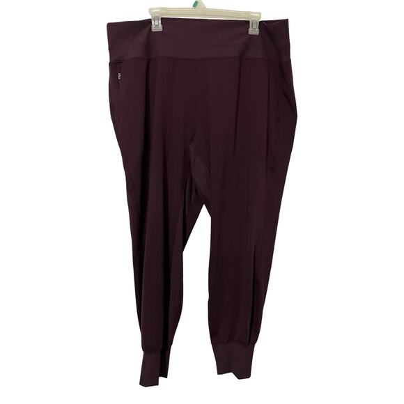 Athleta Womens Venice High Rise Jogger Pants Size 2X Burgundy Athletic Work Out - Picture 1 of 10